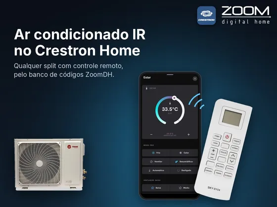 Ar Condicionado IR Universal – driver Crestron Home