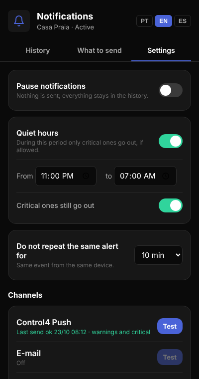 Settings